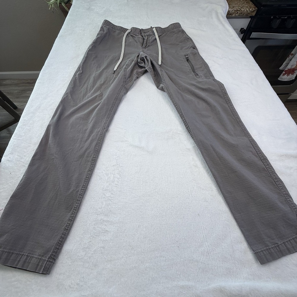 Vuori Mens Ripstop Pants Gray Organic Cotton Stretch Hiking V412 Large